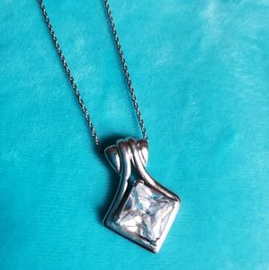 Antique .925 silver and very huge cubic zirconia